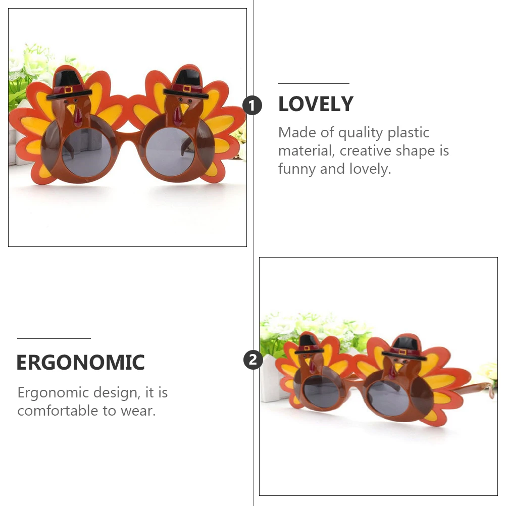2Pcs Turkey Funny Eyewear Thanksgiving Day Party Costume Funny Eyewear Novelty Eyeglasses Props Plastic Novelty Supplies
2Pcs Turkey Funny Eyewear Thanksgiving Day Party Costume Funny Eyewear Novelty Eyeglasses Props Plastic Novelty Supplies