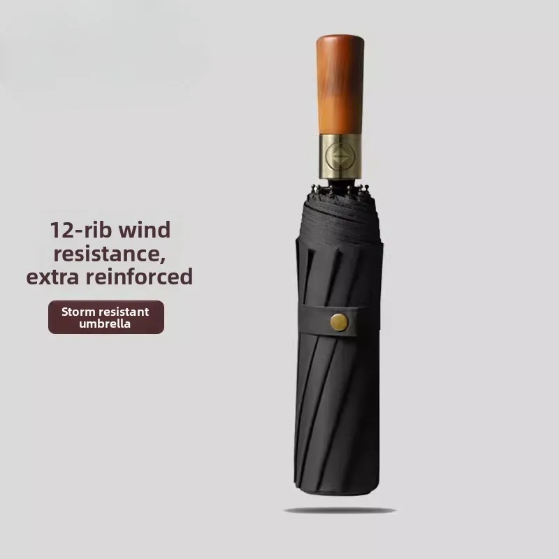 Solid Wood Men's Business Umbrella, Automatic, Dual-Use for Sunny and Rainy Days, Wind and Heavy Rain Resistant Special Umbrella
Solid Wood Men's Business Umbrella, Automatic, Dual-Use for Sunny and Rainy Days, Wind and Heavy Rain Resistant Special Umbrella