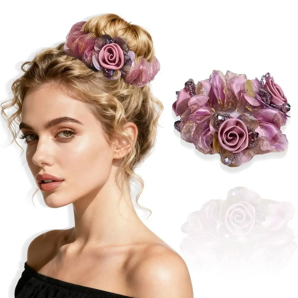 Elegant Lace Hair Scrunchies Floral Pattern 3 Flower Large Intestine Hair Ring Creative Comfortable Wear Bun Rubber Bands
Elegant Lace Hair Scrunchies Floral Pattern 3 Flower Large Intestine Hair Ring Creative Comfortable Wear Bun Rubber Bands
