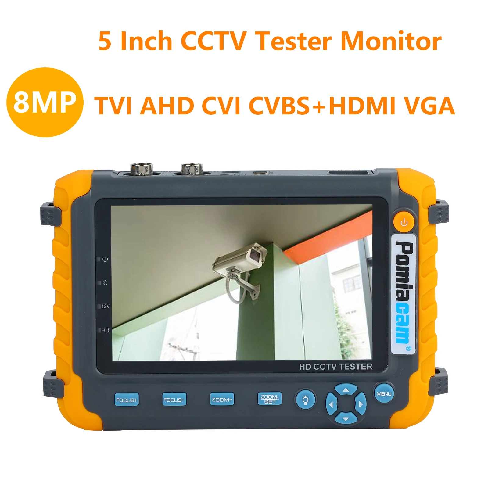 IV8W CCTV Tester 5.0 inch Monitor CVBS 8MP AHD/CVI/TVI 4-In-1 Camera Tester Portable Tester Support PTZ Audio VGA HDMI Input
IV8W CCTV Tester 5.0 inch Monitor CVBS 8MP AHD/CVI/TVI 4-In-1 Camera Tester Portable Tester Support PTZ Audio VGA HDMI Input