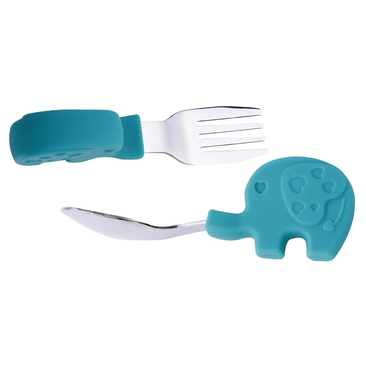 1Set Baby Stainless Steel Training Utensils Toddler Silicone Spoon Fork Tableware for Feeding Developing Hand Eye Coordination
1Set Baby Stainless Steel Training Utensils Toddler Silicone Spoon Fork Tableware for Feeding Developing Hand Eye Coordination