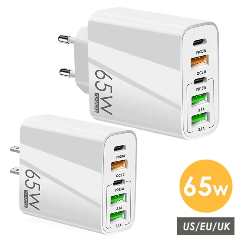 65W Charger Type C Fast Charging QC3.0 For iPhone 14 13 12 Pro Max Huawei Xiaomi Samsung POCO Tablet USB C Charger PD Adapter
65W Charger Type C Fast Charging QC3.0 For iPhone 14 13 12 Pro Max Huawei Xiaomi Samsung POCO Tablet USB C Charger PD Adapter