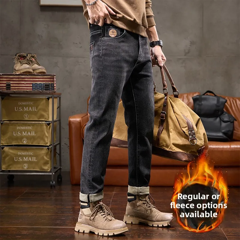 Мужские джинсы Thiened Fce из теплого хлопкового вельвета, средней посадки, с вышивкой, прямого кроя, для холодной погоды...
Мужские джинсы Thiened Fce из теплого хлопкового вельвета, средней посадки, с вышивкой, прямого кроя, для холодной погоды...