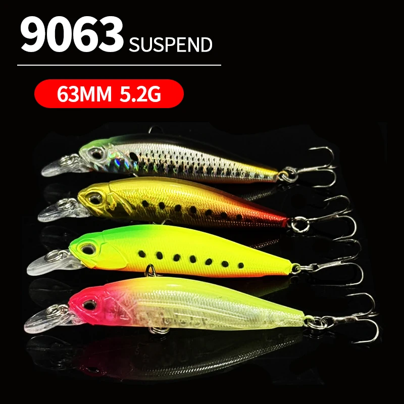 5g 63mm UV Laser Minnow Fishing lure Suspending Rozante 63SP Jerkbait Trout Bass Lure Saltwater Twitch Artificial Bait Supplies
5g 63mm UV Laser Minnow Fishing lure Suspending Rozante 63SP Jerkbait Trout Bass Lure Saltwater Twitch Artificial Bait Supplies