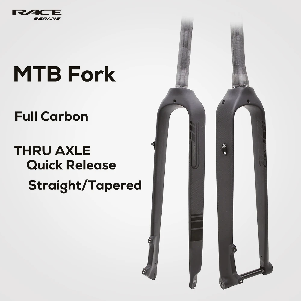 MTB Full Carbon Fiber Rigid Cycling Fork,Straight/Tapared Tube ,9*100mm Quick Release,Thru Axle 15*100mm,26/27.5/29 Inch
MTB Full Carbon Fiber Rigid Cycling Fork,Straight/Tapared Tube ,9*100mm Quick Release,Thru Axle 15*100mm,26/27.5/29 Inch
