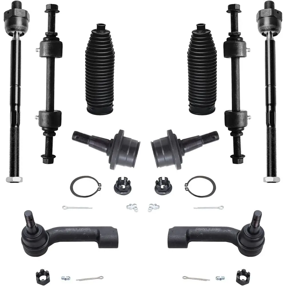 Suspension Kit for 09-14 Ford F-150, Includes 2 Sway Bars, 2 Lower Ball Joints, 4 Tie Rod Ends, 2 Boots, 2009-2014 Model Years
Suspension Kit for 09-14 Ford F-150, Includes 2 Sway Bars, 2 Lower Ball Joints, 4 Tie Rod Ends, 2 Boots, 2009-2014 Model Years