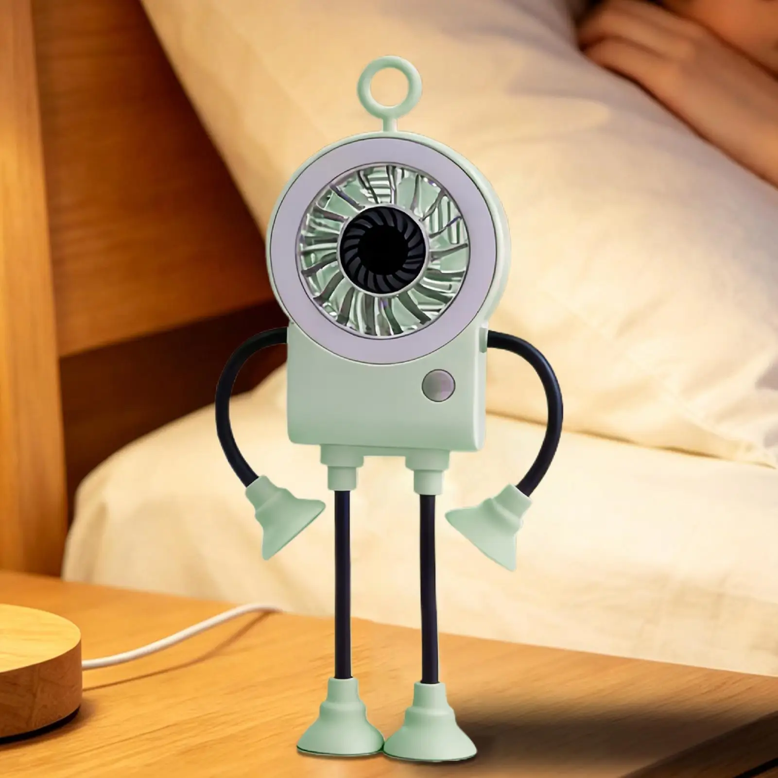 Small Desk Fan Robot Shape Portable Rechargeable Personal Cooler With LED Light Portable Fan With Suction Cups For Home Kitchen
Small Desk Fan Robot Shape Portable Rechargeable Personal Cooler With LED Light Portable Fan With Suction Cups For Home Kitchen