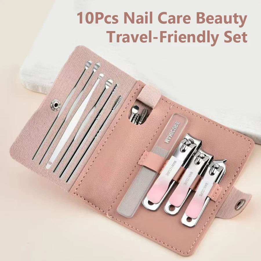 10Pcs Stainless Steel Nail Clipper Set - Manicure Pedicure Kit with Travel-Friendly Case Glass Files Nail Care Tools
10Pcs Stainless Steel Nail Clipper Set - Manicure Pedicure Kit with Travel-Friendly Case Glass Files Nail Care Tools