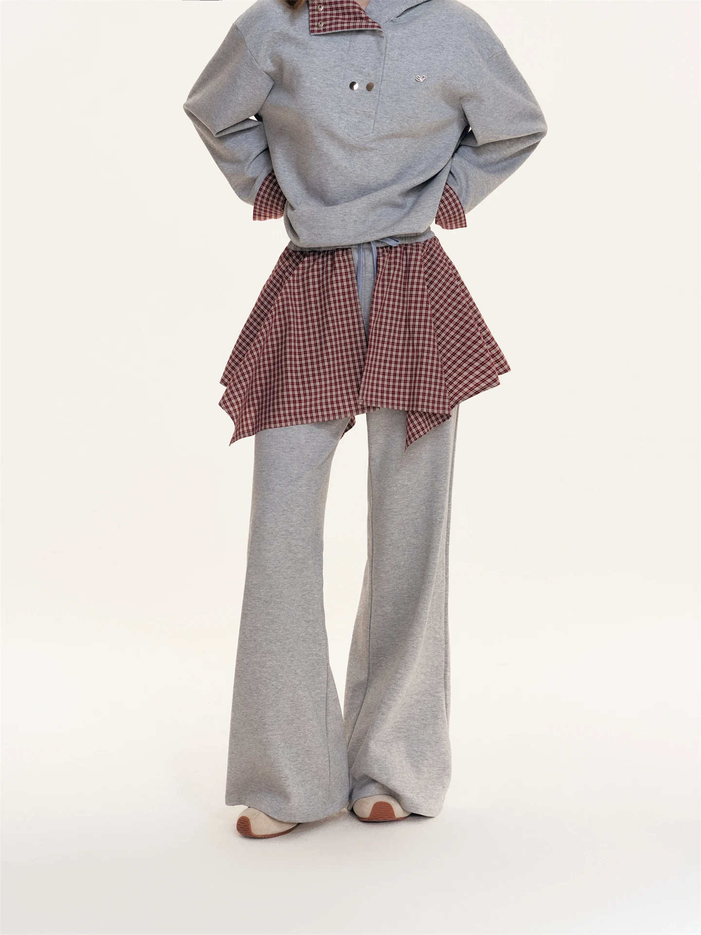 6DEWS Casual Sportswear Plaid Patchwork Hoodie Pants Set Women's Long Sve Loose Fit Autumn Faion Ensemble
6DEWS Casual Sportswear Plaid Patchwork Hoodie Pants Set Women's Long Sve Loose Fit Autumn Faion Ensemble