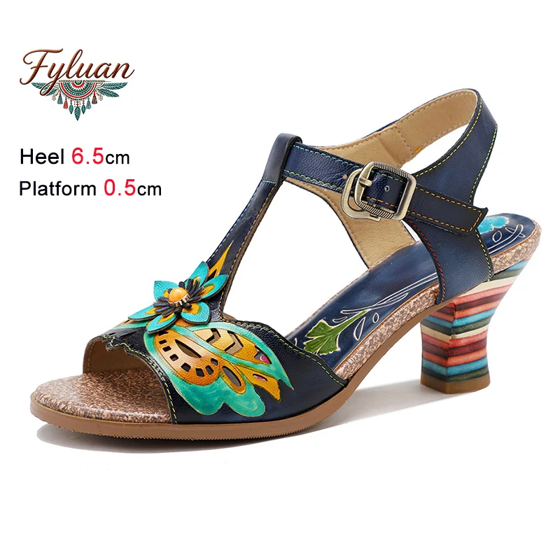 Fashion T-strap Genuine leather Sandals retro Bohemian Women Shoes 6.5CM Thick Heel Summer basic Outdoors Walk Woman High Heels
Fashion T-strap Genuine leather Sandals retro Bohemian Women Shoes 6.5CM Thick Heel Summer basic Outdoors Walk Woman High Heels