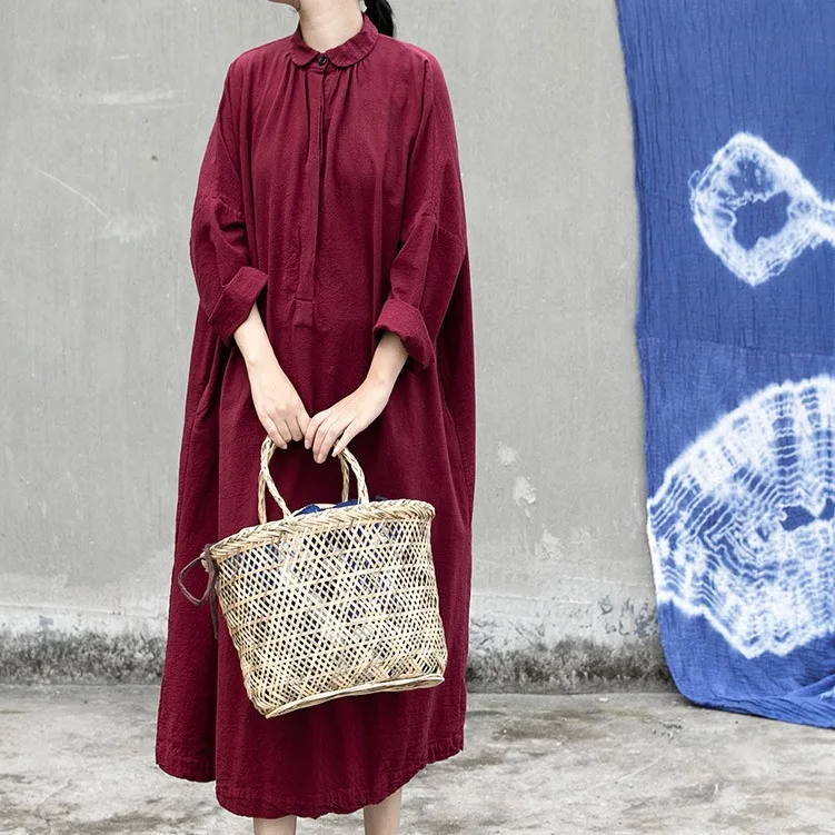 Retro design loose and comfortable robe double placket long-sleeved dress fashionable and casual versatile simple temperament el
Retro design loose and comfortable robe double placket long-sleeved dress fashionable and casual versatile simple temperament el