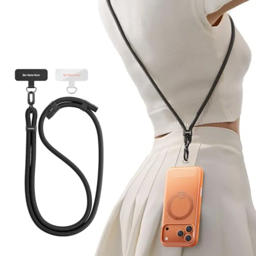 Phone Lanyard Crossbody with 2 Phone Tabs, Adjustable Anti Theft Phone Strap for All Phones, Premium Metal Buckles, Skin-Friend
Phone Lanyard Crossbody with 2 Phone Tabs, Adjustable Anti Theft Phone Strap for All Phones, Premium Metal Buckles, Skin-Friend