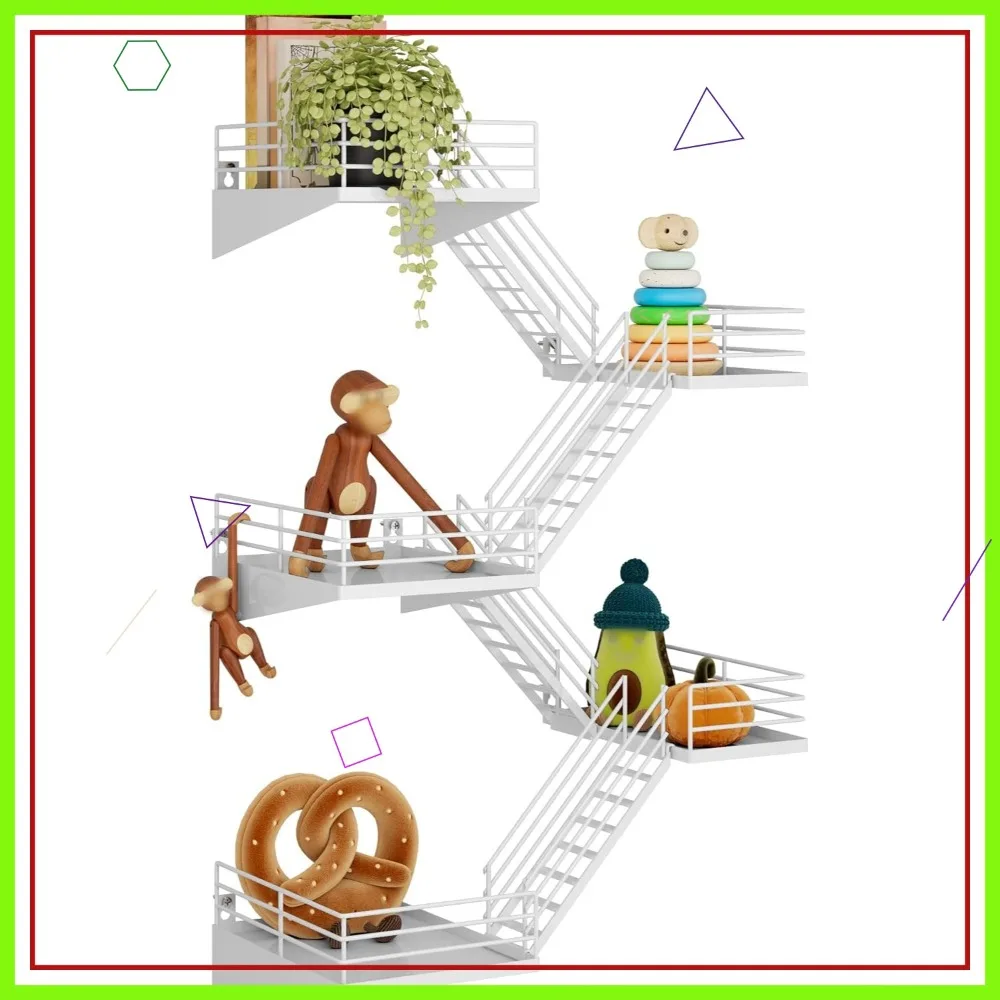 5-ярусные белые металлические настенные полки-стеллажи с корзинами, декоративные плавающие полки в деревенском стиле для дома
5-ярусные белые металлические настенные полки-стеллажи с корзинами, декоративные плавающие полки в деревенском стиле для дома