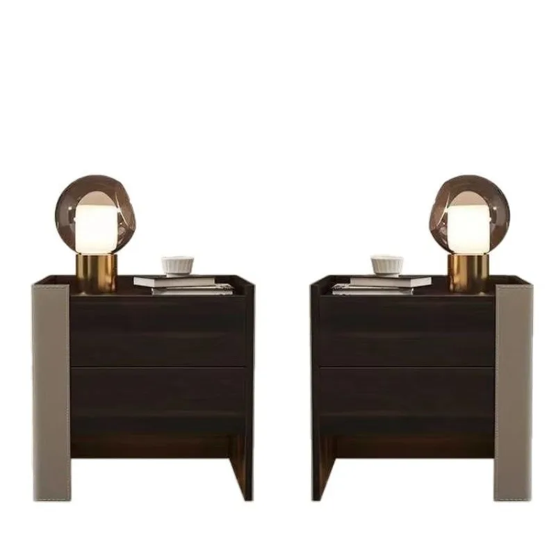 Solid wood bedside table simple modern bedroom minimalist Internet celebrity saddle leather storage cabinet high-end free
Solid wood bedside table simple modern bedroom minimalist Internet celebrity saddle leather storage cabinet high-end free