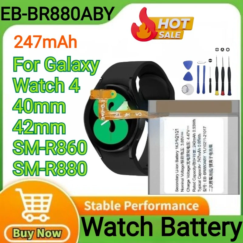 2025 Years Battery EB-BR880ABY for Galaxy Watch 4 40mm/42mm R865U EB-BR890ABY for Galaxy Watch 4 44mm/46mm R870 SM-R875U + Tool
2025 Years Battery EB-BR880ABY for Galaxy Watch 4 40mm/42mm R865U EB-BR890ABY for Galaxy Watch 4 44mm/46mm R870 SM-R875U + Tool