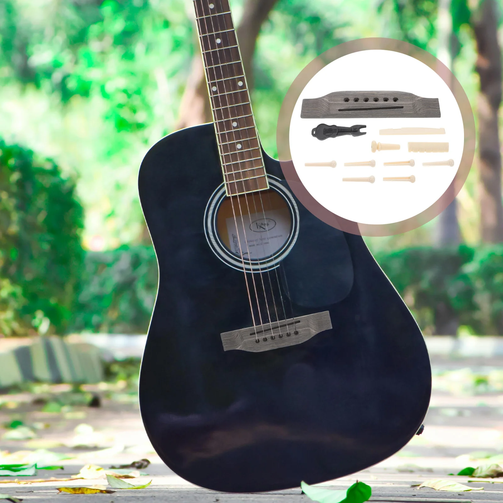 1Set Guitar Bridge Saddle and Pins Set - Premium Wooden Bridge Replacement Kit with Pin Puller for Acoustic Guitar Repair Tools
1Set Guitar Bridge Saddle and Pins Set - Premium Wooden Bridge Replacement Kit with Pin Puller for Acoustic Guitar Repair Tools