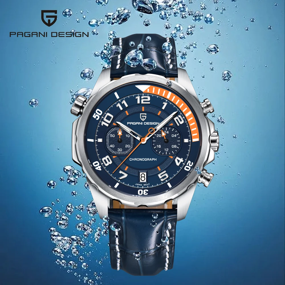 PAGANI DESIGN Watches 2025 New Top Luxury Quartz Watch For Men Sports Chronograph AR Sapphire Glass Luminous Bezel Leather Watch
PAGANI DESIGN Watches 2025 New Top Luxury Quartz Watch For Men Sports Chronograph AR Sapphire Glass Luminous Bezel Leather Watch