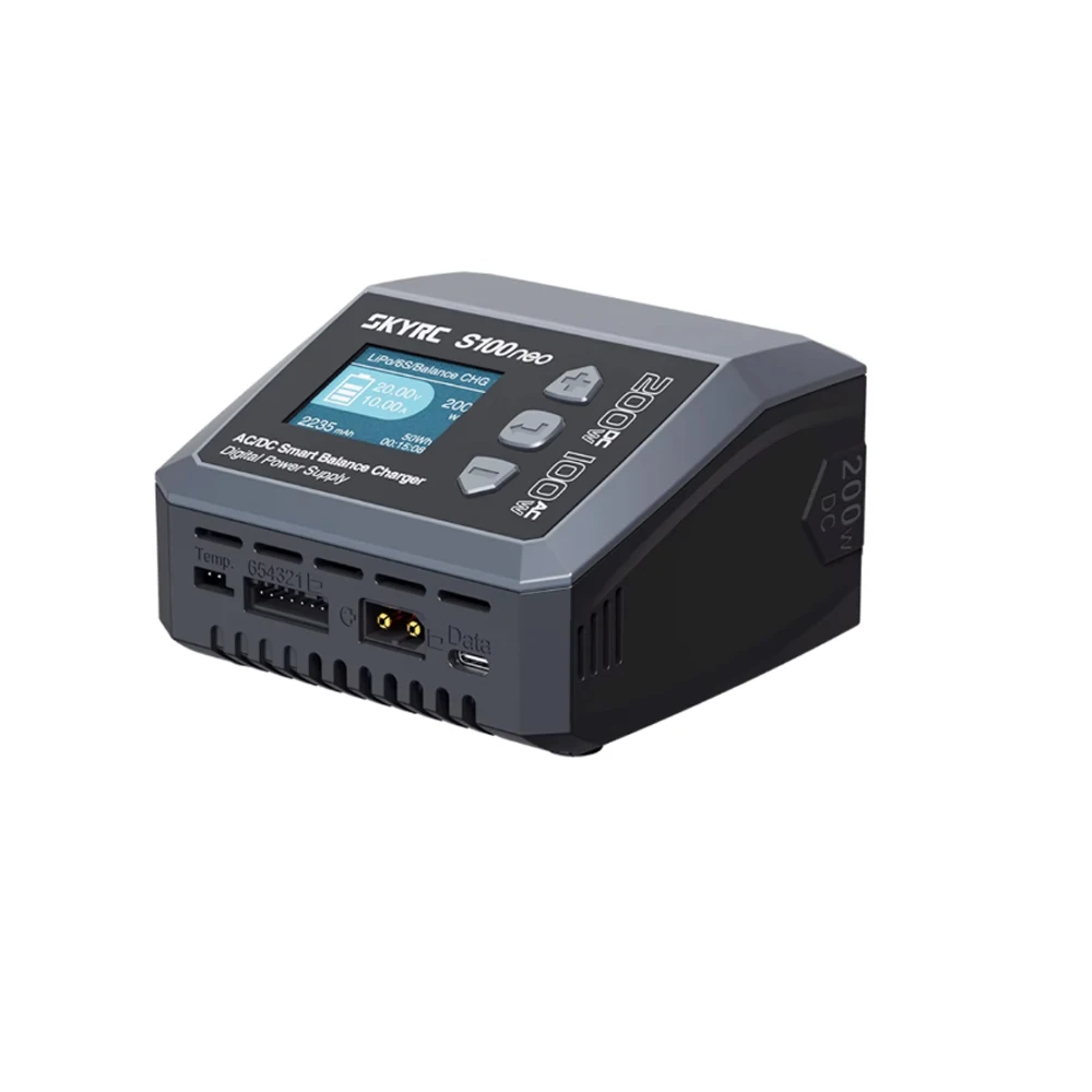 NEW SKYRC S100neo Balance Charger AC100W DC200W 12A Smart LiPo Battery RC Charger Discharger for LiPo/Li-ion/Life/NiMH/NiCd/Pb
NEW SKYRC S100neo Balance Charger AC100W DC200W 12A Smart LiPo Battery RC Charger Discharger for LiPo/Li-ion/Life/NiMH/NiCd/Pb