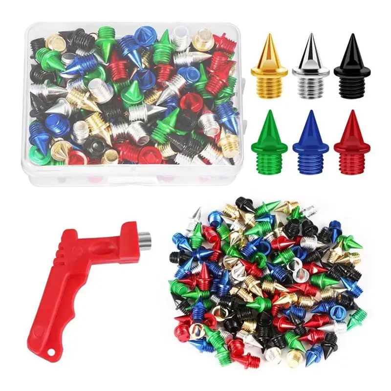 120PCS 1/4Inch Track Country Spikes Golf Shoe Spikes With Spike Wrench, Replacement Spikes Track Shoes Easy Install Easy To Use
120PCS 1/4Inch Track Country Spikes Golf Shoe Spikes With Spike Wrench, Replacement Spikes Track Shoes Easy Install Easy To Use
