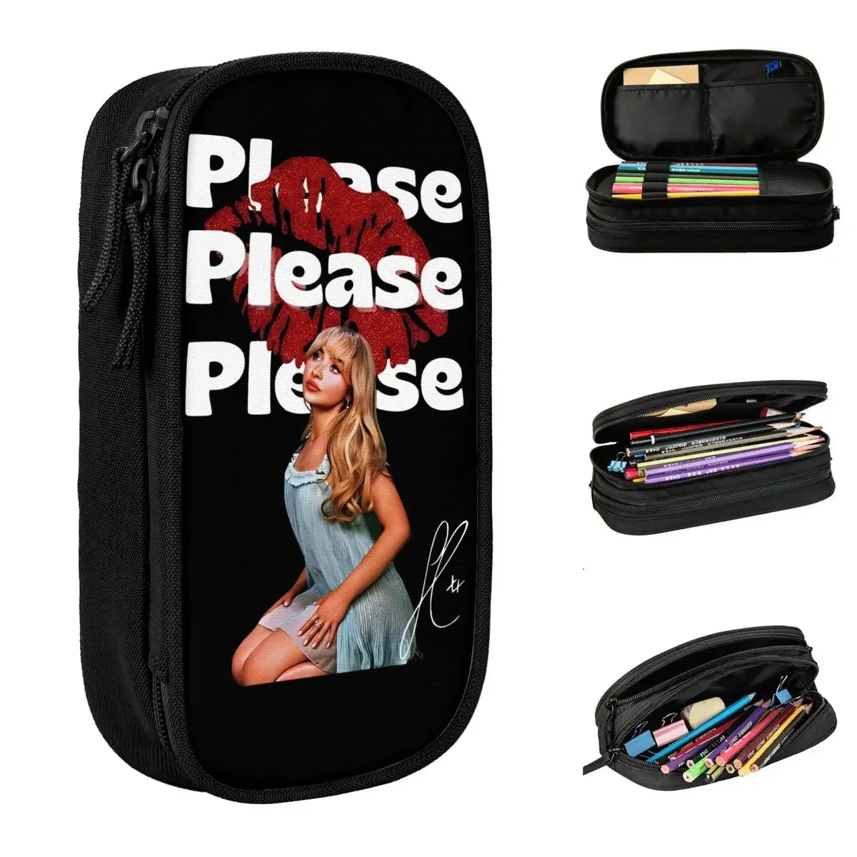 Large Pencil Pouch Sabrina Carpenter School Accessories Double Layer Pencilcase Girl Makeup Bags Gift
Large Pencil Pouch Sabrina Carpenter School Accessories Double Layer Pencilcase Girl Makeup Bags Gift