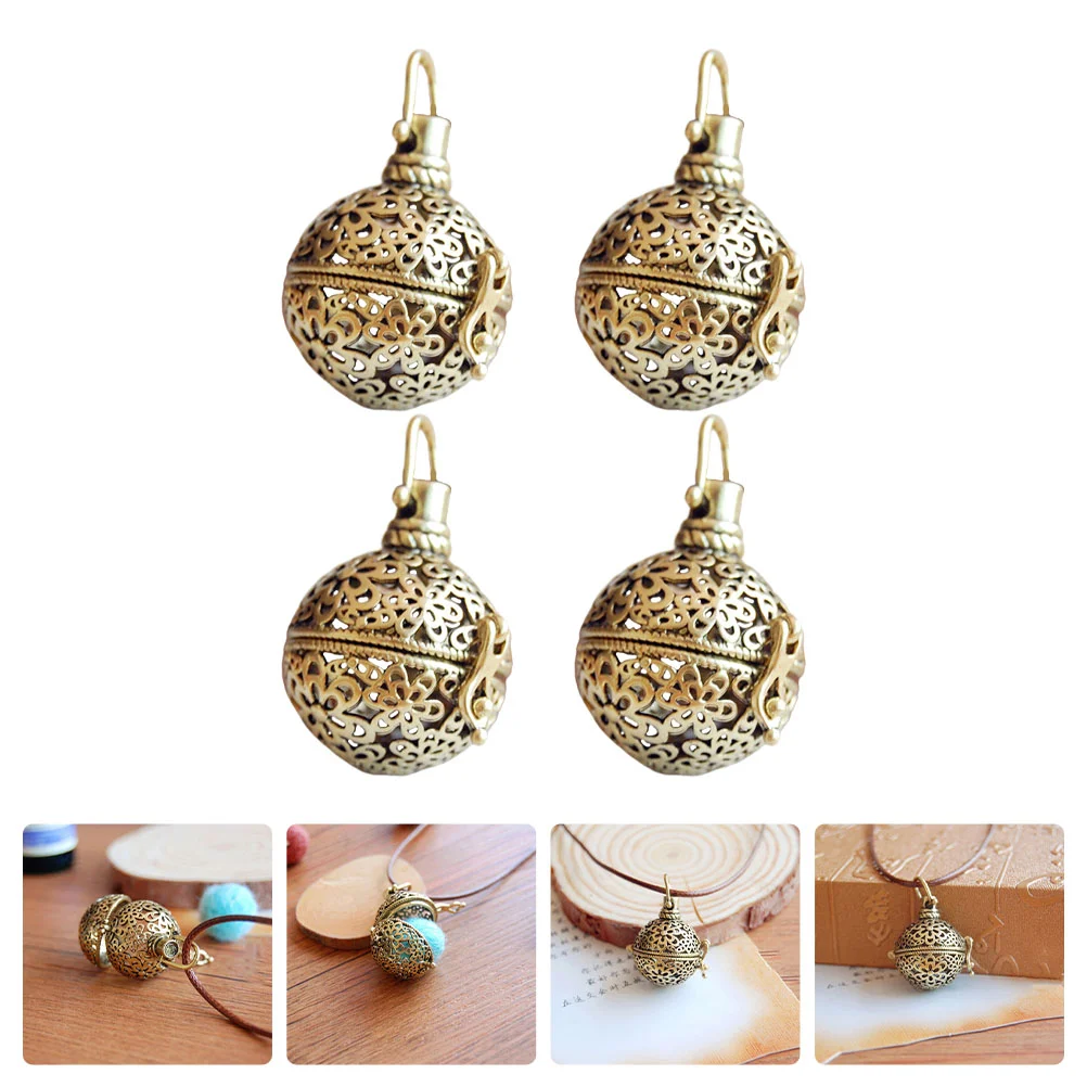 4 Pcs Pendant Aromatherapy Balls Openable Diffuser Hanging Vintage Jewelry of Lid Small Box Decorative Necklace
4 Pcs Pendant Aromatherapy Balls Openable Diffuser Hanging Vintage Jewelry of Lid Small Box Decorative Necklace
