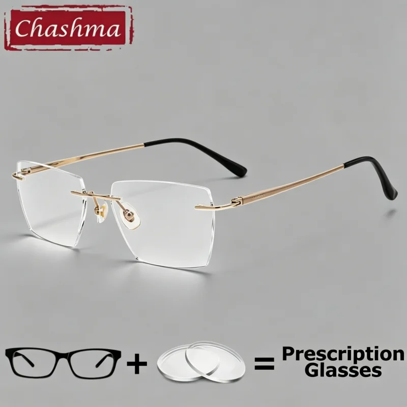 Chashma Prescription Glasses Men Rimless Optical Eyewear Anti Blue Block Frameless EyewearTitanium Progressive Spectacles Frames
Chashma Prescription Glasses Men Rimless Optical Eyewear Anti Blue Block Frameless EyewearTitanium Progressive Spectacles Frames