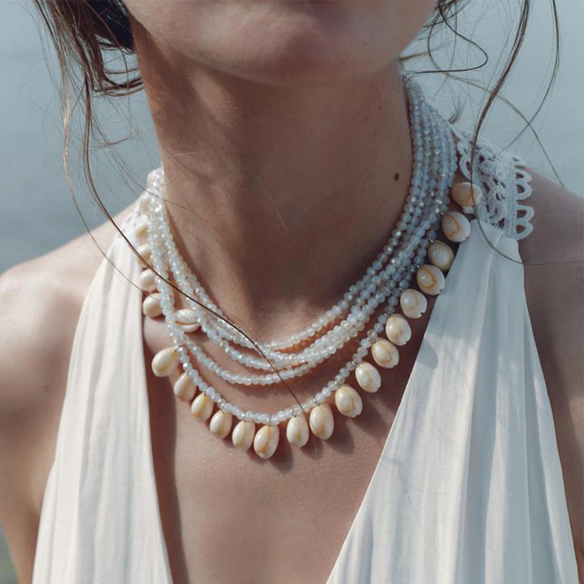 ZAA Vintage Handmade Multi-layer Beaded Necklaces Women's Boho Style Shell Pendant Necklaces Beach Party Jewelry Accessories
ZAA Vintage Handmade Multi-layer Beaded Necklaces Women's Boho Style Shell Pendant Necklaces Beach Party Jewelry Accessories