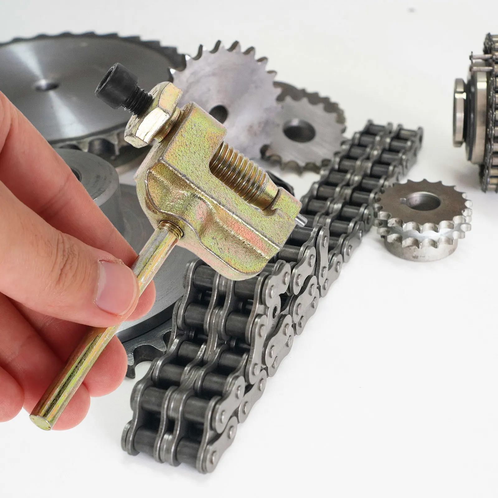 Chain Splitter Bike Tools Motorcycle Chain Tool Kit Breaker Remover Hardened Steel Excellent Workmanship
Chain Splitter Bike Tools Motorcycle Chain Tool Kit Breaker Remover Hardened Steel Excellent Workmanship