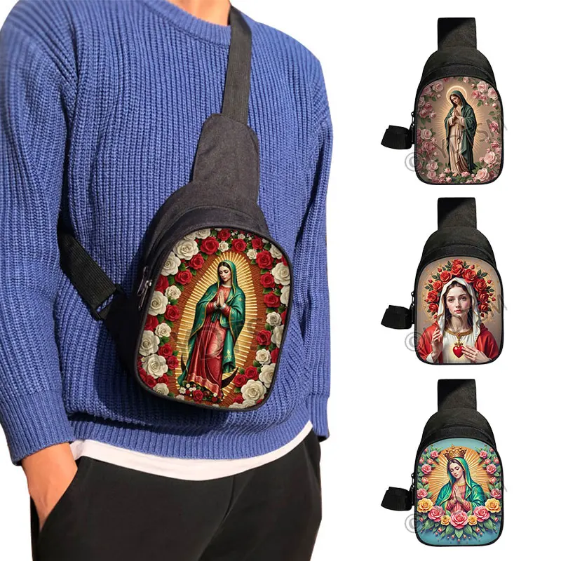 Нагрудная сумка с принтом Святой Девы Марии Lady of Guadalupe, женские сумки через плечо для путешествий, сумки на плечо Maria, держатель для телефона
Нагрудная сумка с принтом Святой Девы Марии Lady of Guadalupe, женские сумки через плечо для путешествий, сумки на плечо Maria, держатель для телефона