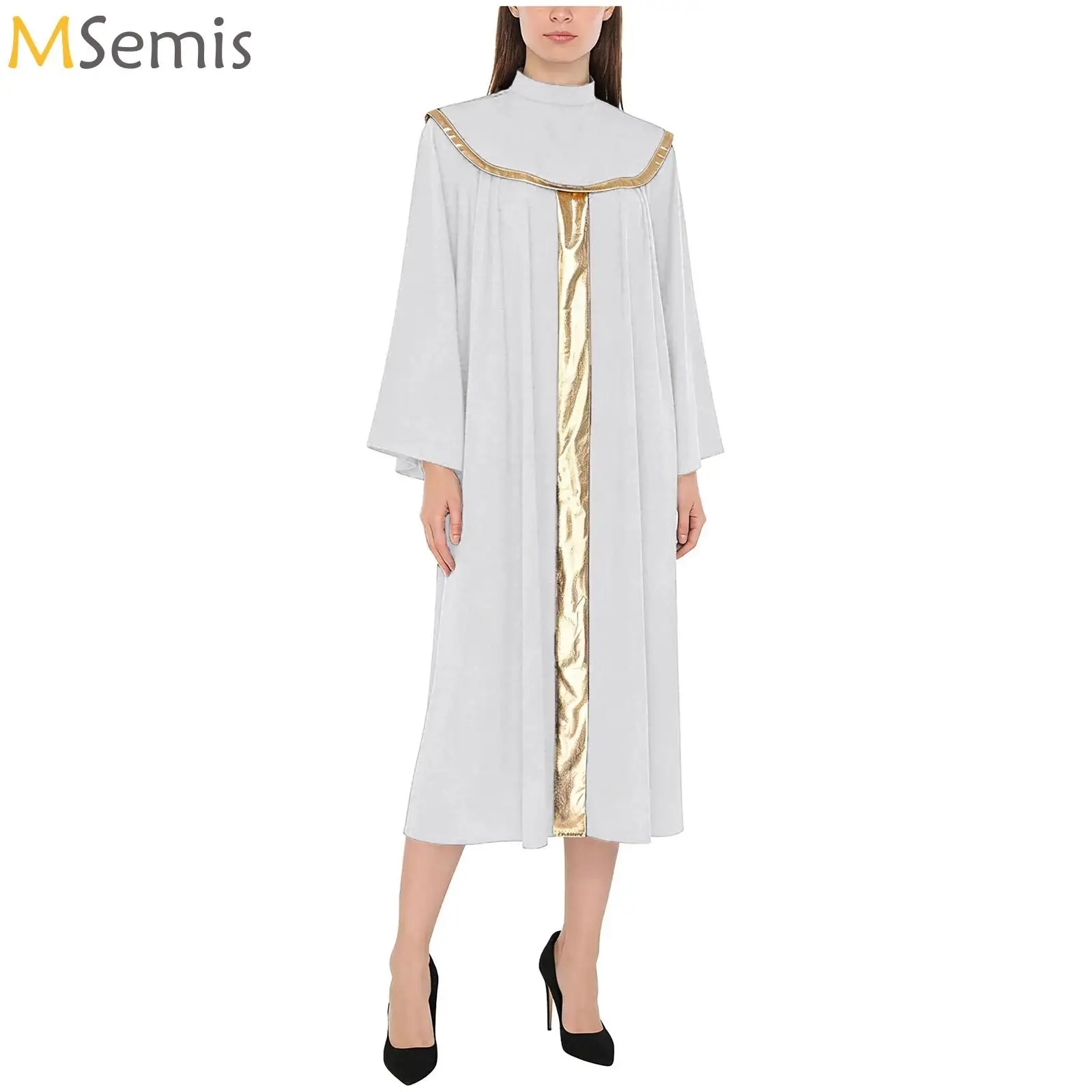 Womens Priest Clergy Cosplay Robe Church Choir Dress Men's Long Sleeve Vestments Catholic Priest Halloween Carnival Party
Womens Priest Clergy Cosplay Robe Church Choir Dress Men's Long Sleeve Vestments Catholic Priest Halloween Carnival Party