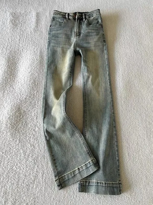 American Style Bell Bottom Denim Jeans Women's Small Size Slim Fit Spring Summer New Elastic Faded Thin Hoof Pants
American Style Bell Bottom Denim Jeans Women's Small Size Slim Fit Spring Summer New Elastic Faded Thin Hoof Pants