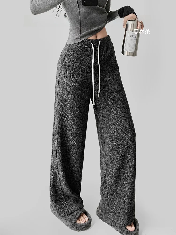 Лето-весна, чайные женские повседневные брюки, прямые драпированные брюки с рисовой лапшой, утягивающие широкие длинные брюки с талией
Лето-весна, чайные женские повседневные брюки, прямые драпированные брюки с рисовой лапшой, утягивающие широкие длинные брюки с талией