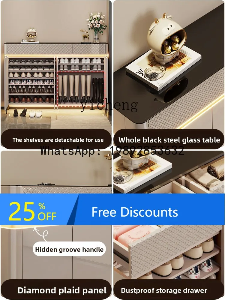 TT minimalist home shoe cabinet household multi-layer large capacity door high-end entrance cabinet
TT minimalist home shoe cabinet household multi-layer large capacity door high-end entrance cabinet