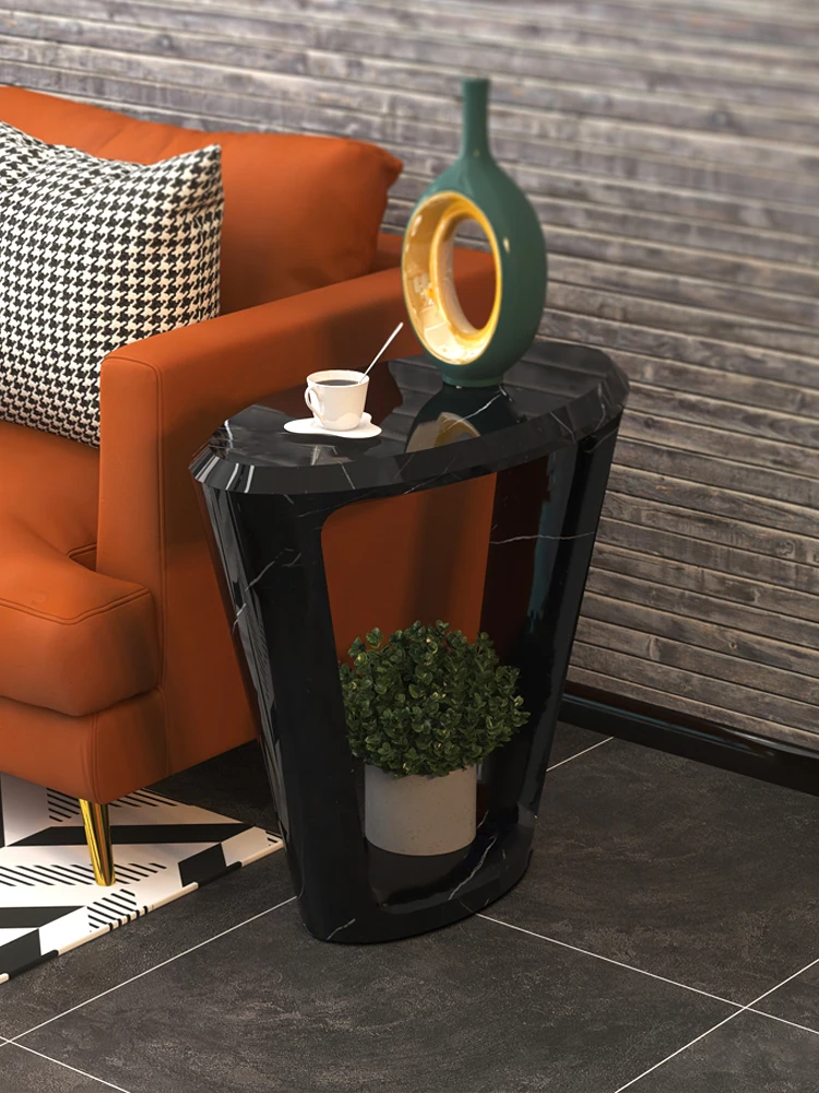 Side table creative luxury imitation marble living room sofa semi-circular corner table mobile narrow coffee table
Side table creative luxury imitation marble living room sofa semi-circular corner table mobile narrow coffee table