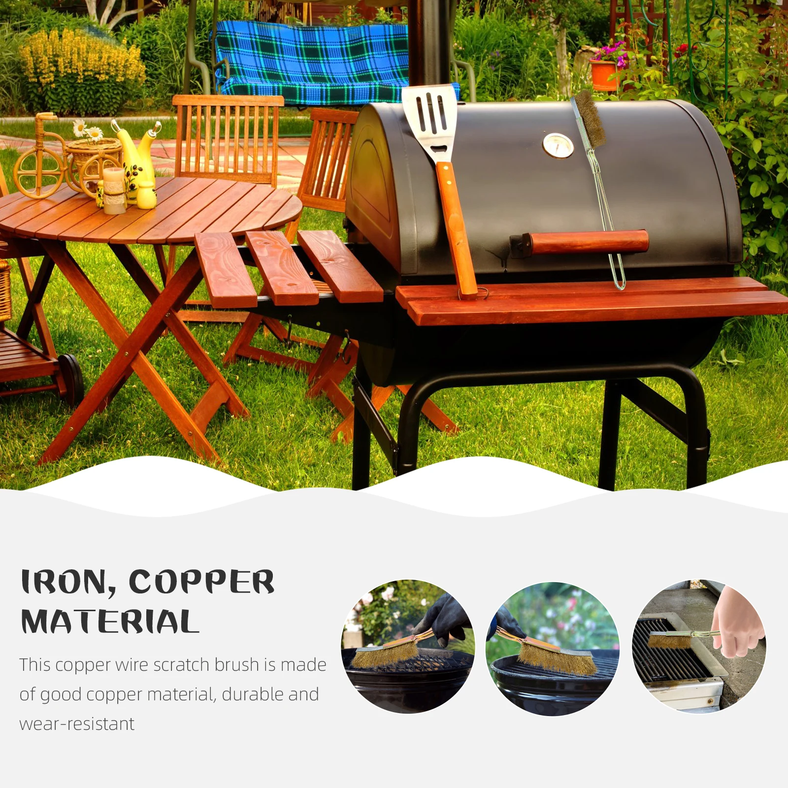 2Pcs Copper Wire Brush Lightweight Compact Rust Cleaning Wire Tool for Bbq Grill Cleaning Supplies Non Slip Grip
2Pcs Copper Wire Brush Lightweight Compact Rust Cleaning Wire Tool for Bbq Grill Cleaning Supplies Non Slip Grip