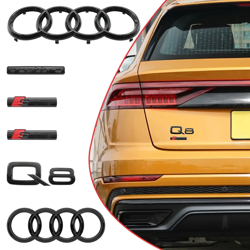 315mm 230mm ABS Car Hood Front Bonnet Grill Rear Trunk Emblem For Audi S Line Q8 2018-2024 4 Ring Logo Badge Sticker Accessories
315mm 230mm ABS Car Hood Front Bonnet Grill Rear Trunk Emblem For Audi S Line Q8 2018-2024 4 Ring Logo Badge Sticker Accessories