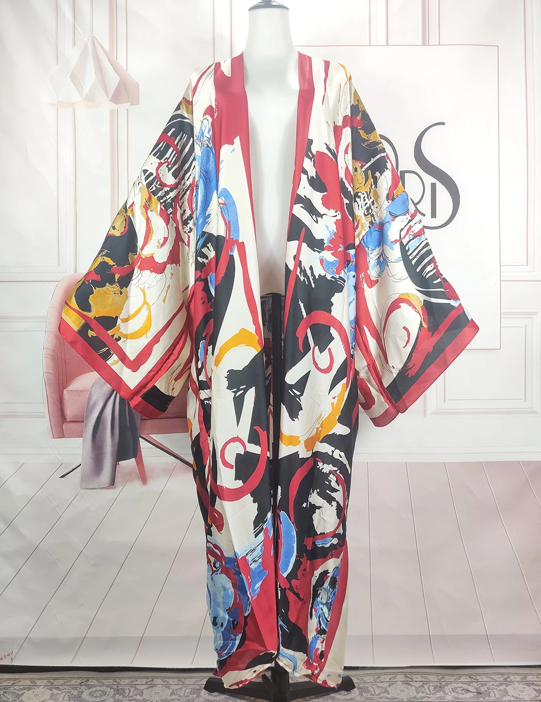 Causal African Women's Fashion Summer Boho Long Sleeve Open Front Silk Cardigans Europe Lady Swimwear Loose Printed KImonos
Causal African Women's Fashion Summer Boho Long Sleeve Open Front Silk Cardigans Europe Lady Swimwear Loose Printed KImonos