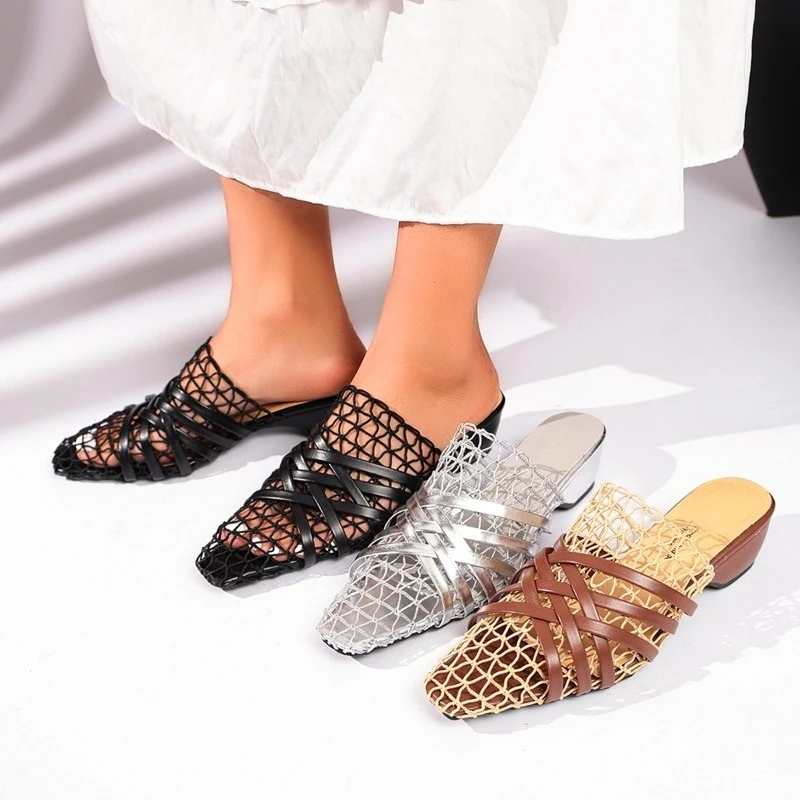 2026 New Soft Leather Woven Mesh Cutout Cross Strap Block Heel Temperament Stylish and Comfortable Baotou Cool Slippers
2026 New Soft Leather Woven Mesh Cutout Cross Strap Block Heel Temperament Stylish and Comfortable Baotou Cool Slippers