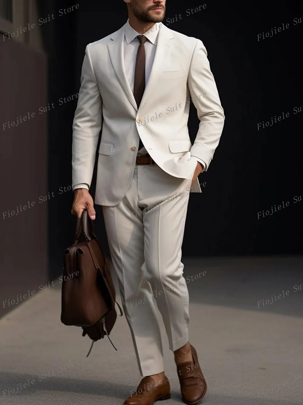Ivory Men Tuxedos Business Suit Groom Groomsman Prom Wedding Party Formal 2 Piece Set Jacket And Pants
Ivory Men Tuxedos Business Suit Groom Groomsman Prom Wedding Party Formal 2 Piece Set Jacket And Pants