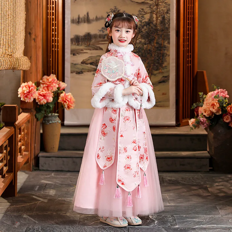 Kids New Year Dress Clothes Autumn Winter New Embroider Girls Baby Hanfu Cheongsam Chinese Tradition Wedding Flower Girl Dresses
Kids New Year Dress Clothes Autumn Winter New Embroider Girls Baby Hanfu Cheongsam Chinese Tradition Wedding Flower Girl Dresses