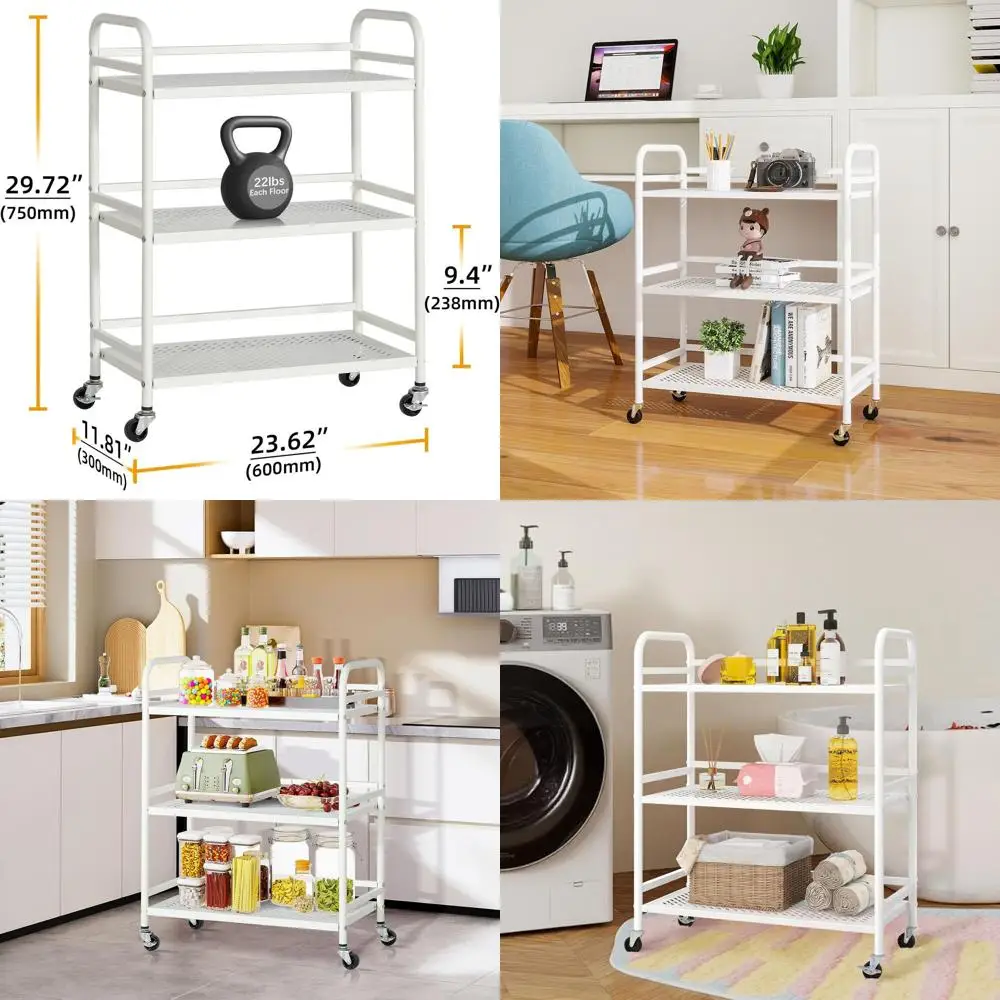 3-х уровневая сетчатая тележка на колесиках с запираемыми колесами, поддерживает 40 фунтов на ярус, идеально подходит для офиса, дома, спальни, кухни и ванной комнаты.
3-х уровневая сетчатая тележка на колесиках с запираемыми колесами, поддерживает 40 фунтов на ярус, идеально подходит для офиса, дома, спальни, кухни и ванной комнаты.