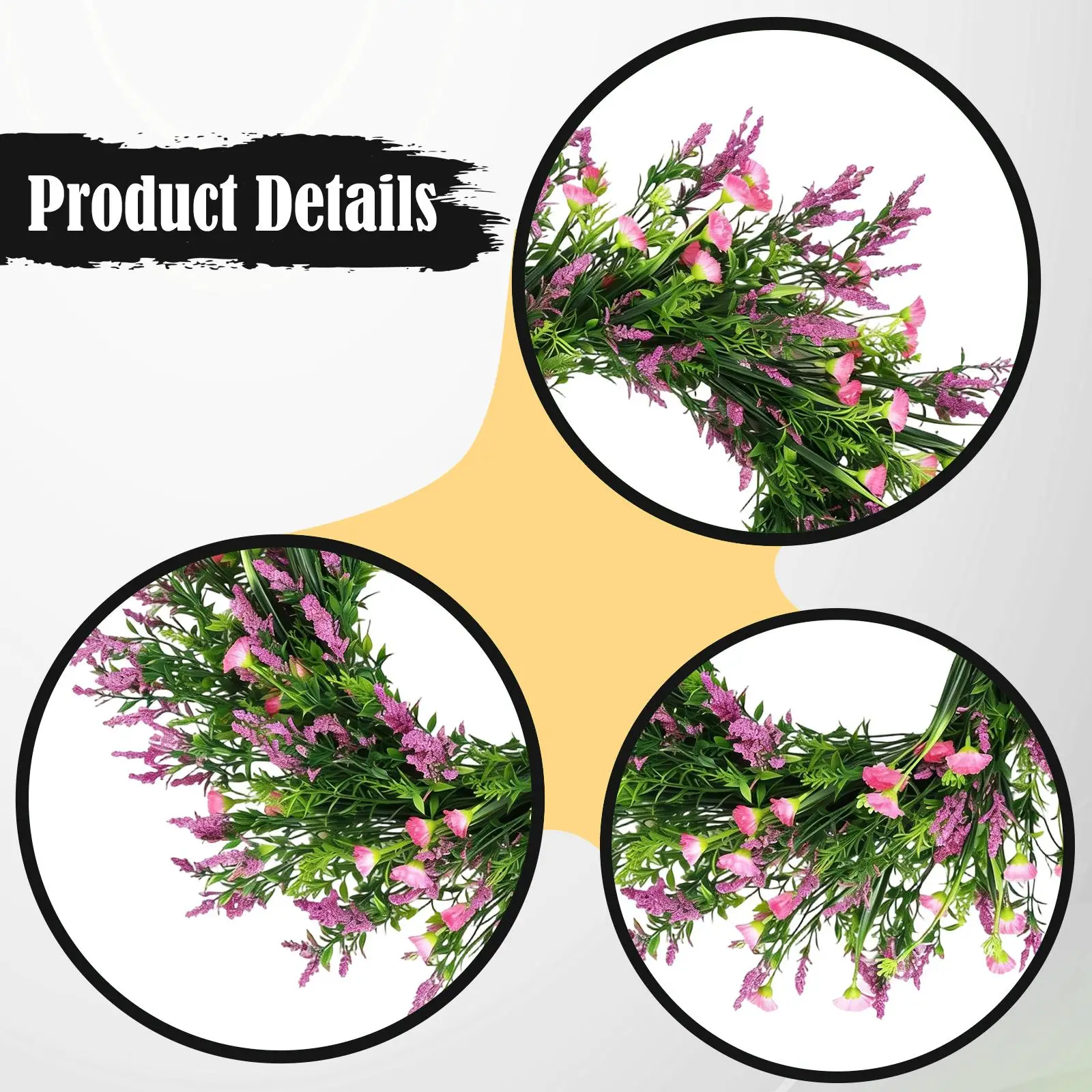 Spring Lavender Wreath Door Artificial Floral Rustic Flower Wreath Lavender Garland Ornament for Holidays Home Party Supplies
Spring Lavender Wreath Door Artificial Floral Rustic Flower Wreath Lavender Garland Ornament for Holidays Home Party Supplies