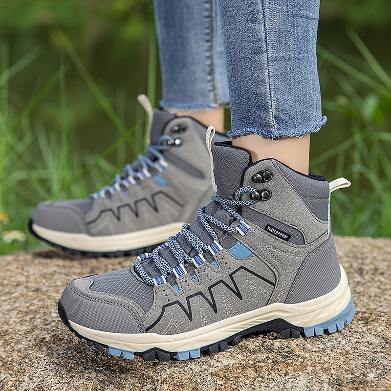 Autumn Winter Outdoor Sports Shoes for Men Women Quality High-top Men's Hiking Sneakers Big Size 46 Non-slip Trekking Shoes Men
Autumn Winter Outdoor Sports Shoes for Men Women Quality High-top Men's Hiking Sneakers Big Size 46 Non-slip Trekking Shoes Men