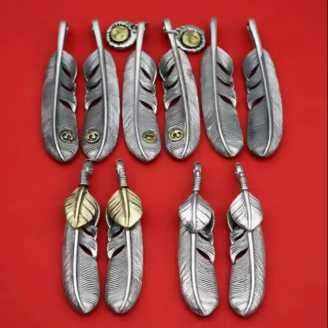 Sterling Silver Feather Pendant Printed on the Ground An Feng Jewelry Fashion Trendy Necklace Pendant
Sterling Silver Feather Pendant Printed on the Ground An Feng Jewelry Fashion Trendy Necklace Pendant