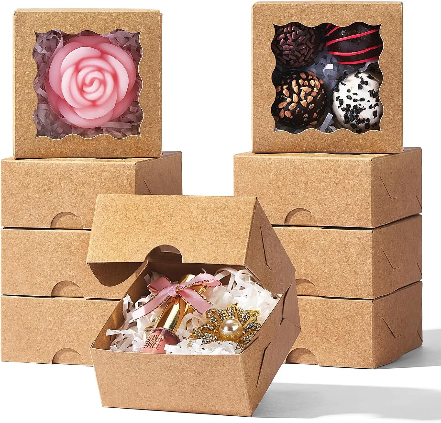 100 штук коричневых подарочных коробок из бумаги 3x3x1,5 дюйма с прозрачным окном для домашнего мыла, печенья, шоколадных трюфелей и конфет.
100 штук коричневых подарочных коробок из бумаги 3x3x1,5 дюйма с прозрачным окном для домашнего мыла, печенья, шоколадных трюфелей и конфет.