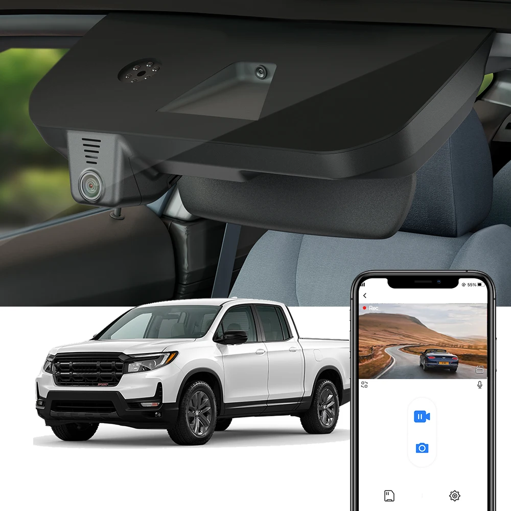 4K Dashcam for Honda Ridgeline 2017 2018 2019 2020 2021 2022 2023 2024 2025, FITCAMX WIFI APP Contorl Car Camera for Ridgeline
4K Dashcam for Honda Ridgeline 2017 2018 2019 2020 2021 2022 2023 2024 2025, FITCAMX WIFI APP Contorl Car Camera for Ridgeline