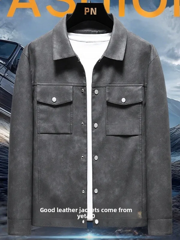 Winter New Men's Leather Jaet Thiened Fce Lined American Retro Casual Open Cardigan Motorcycle Sle Sli Jaet
Winter New Men's Leather Jaet Thiened Fce Lined American Retro Casual Open Cardigan Motorcycle Sle Sli Jaet