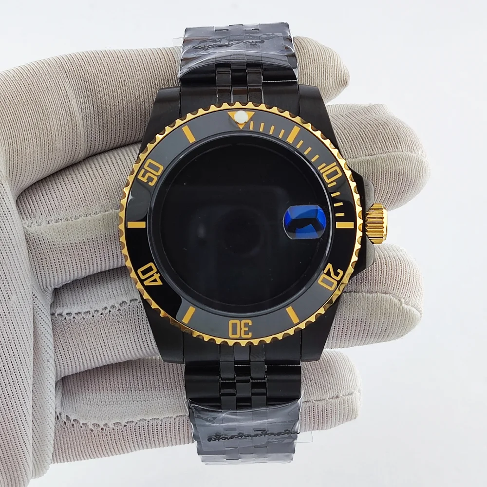 40MM Men's Case Black Gold Case NH35 Watch Case 904L Stainless Steel Sapphire Glass Waterproof Case Suitable for 28.5mm Dial
40MM Men's Case Black Gold Case NH35 Watch Case 904L Stainless Steel Sapphire Glass Waterproof Case Suitable for 28.5mm Dial
