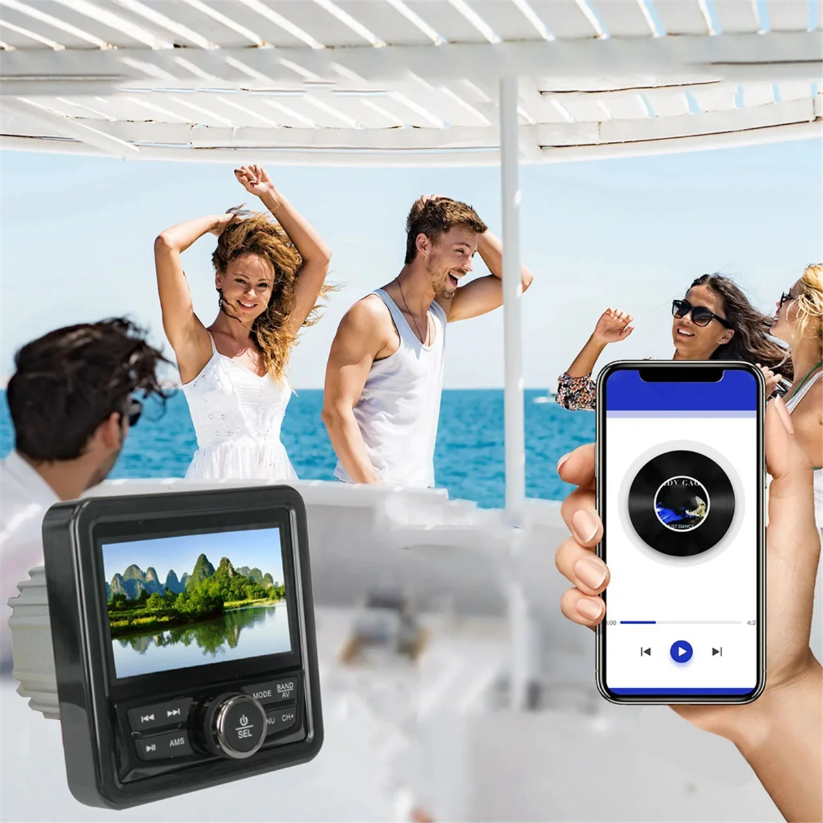 #70X marine speakers in boat,Bluetooth FM AM Digital Media Audio Player for Yacht ATV Golf Cart,Black
#70X marine speakers in boat,Bluetooth FM AM Digital Media Audio Player for Yacht ATV Golf Cart,Black