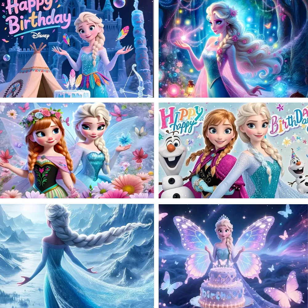 Disney Frozen Elsa Princess Birthday Party Background Children's Decoration Supplies Baby Shower Photography Banner Poster
Disney Frozen Elsa Princess Birthday Party Background Children's Decoration Supplies Baby Shower Photography Banner Poster